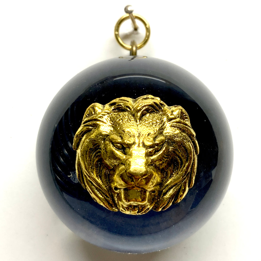 Acrylic Dome Frame with Lion on Marbled Paper / Slight Imperfections (2.5