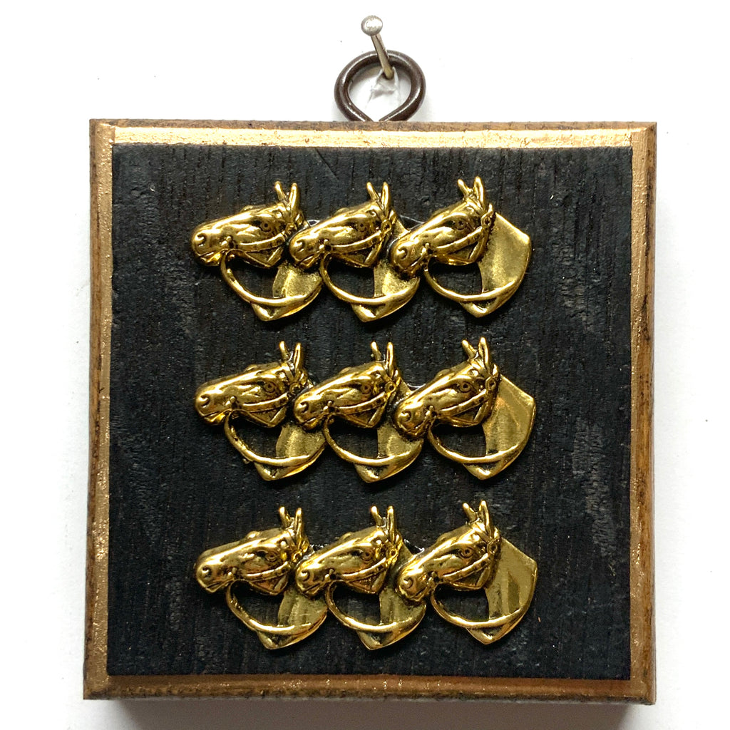 Bourbon Barrel Frame with Horses (3.25