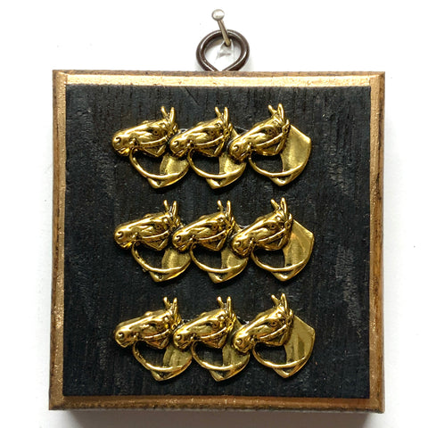 Bourbon Barrel Frame with Horses (3.25