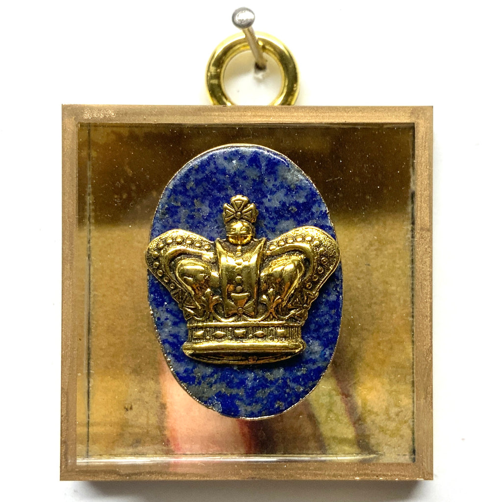 Acrylic Frame with Crown on Lapis / Slight Imperfections (2