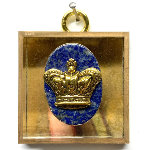 Acrylic Frame with Crown on Lapis / Slight Imperfections (2