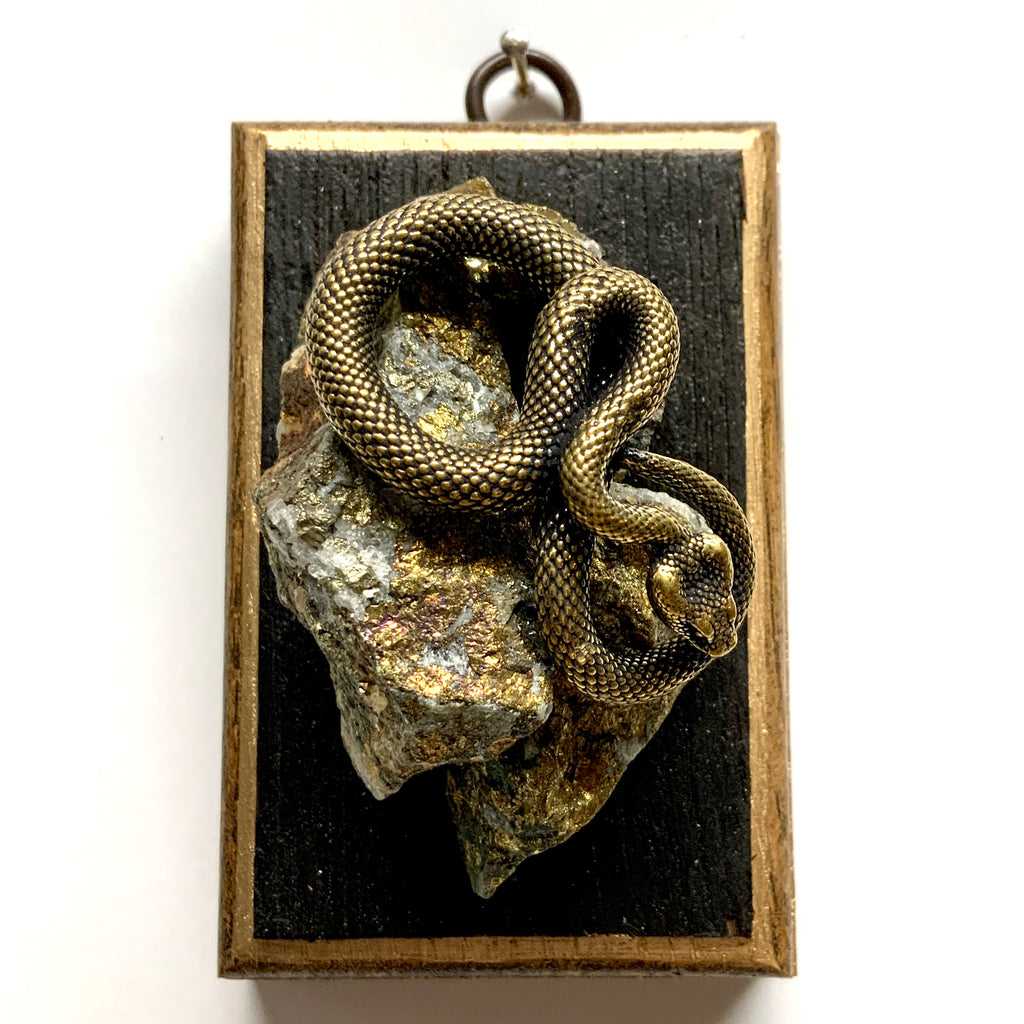 Bourbon Barrel Frame with Snake on Stone (2.5