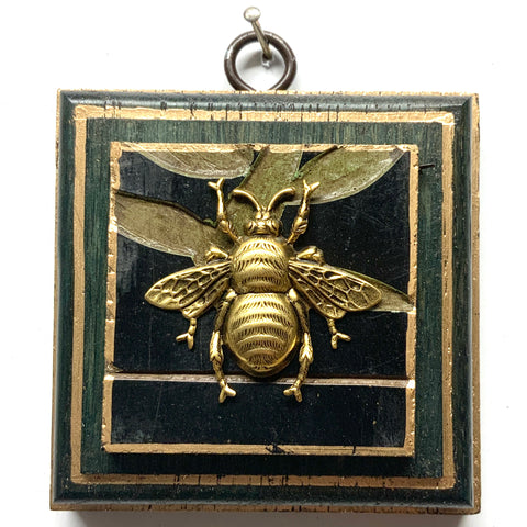 Green Waxed Frame with Grande Bee on Coromandel (3.25