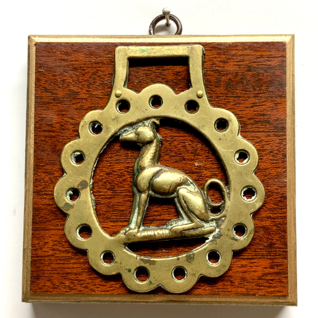 Wooden Frame with Horse Brass (4.5