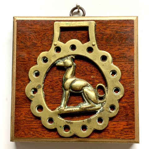 Wooden Frame with Horse Brass (4.5