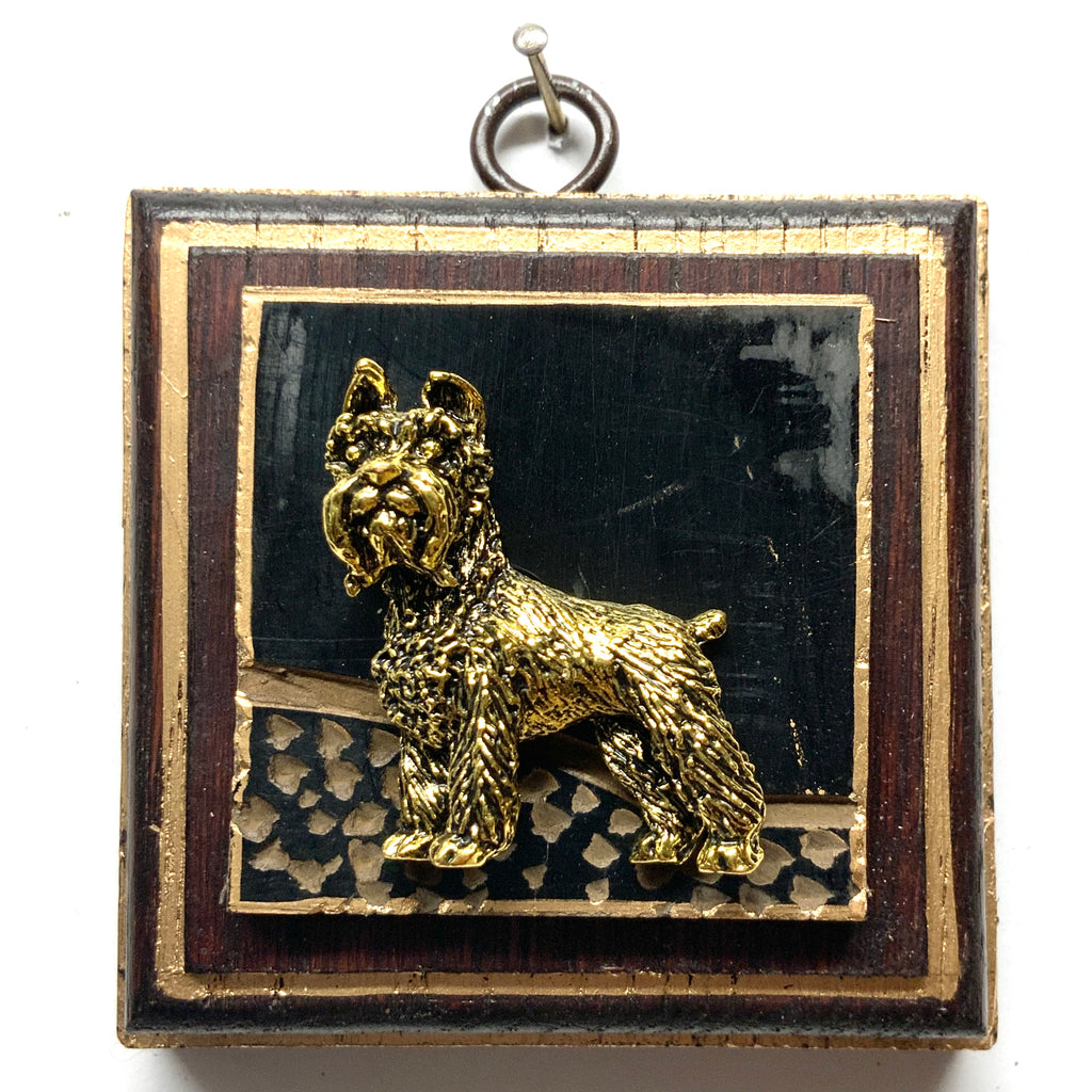 Wooden Frame with Schnauzer on Coromandel (3.25