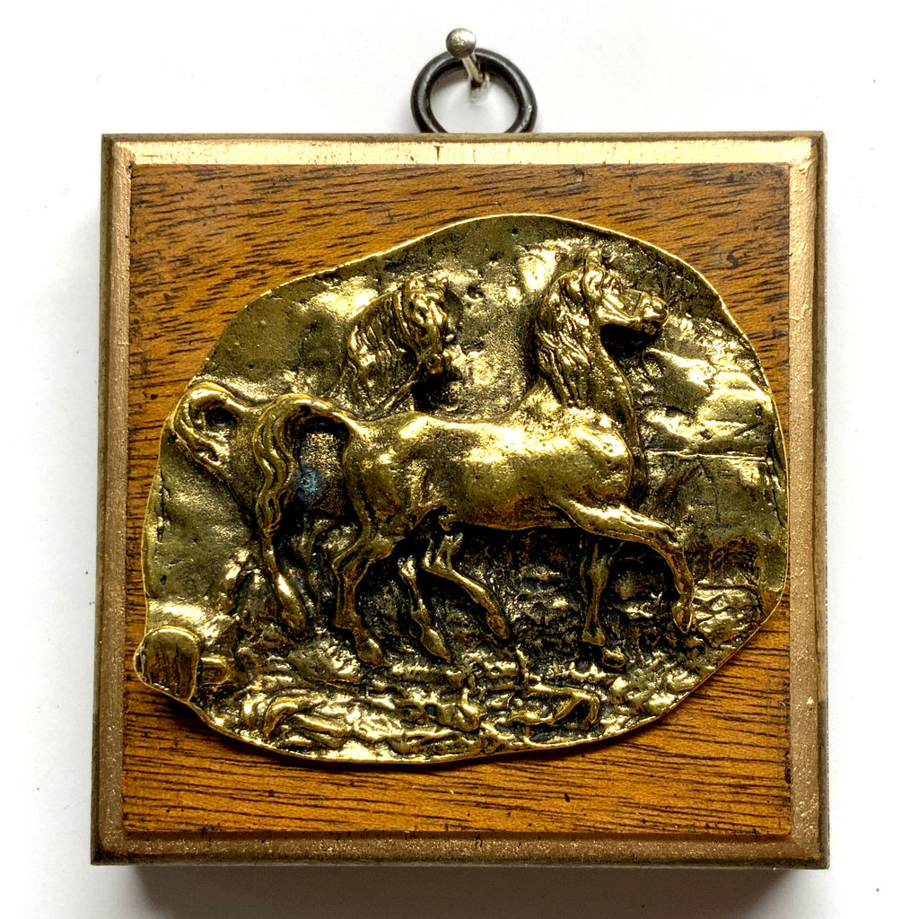 Wooden Frame with Horses (3.25