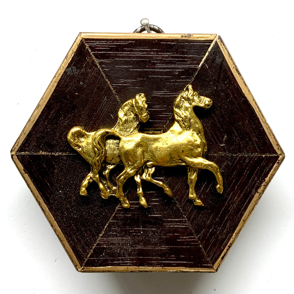 Wooden Frame with Horses (3.75