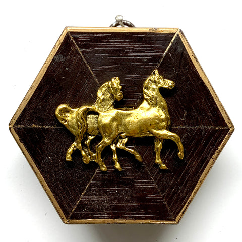 Wooden Frame with Horses (3.75