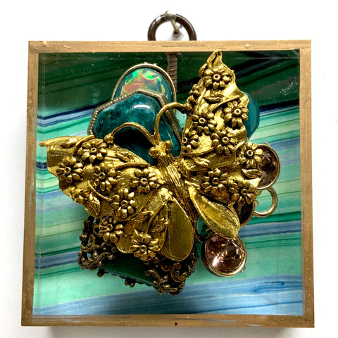 Acrylic Frame with Butterfly on Brooch / Slight Imperfections (3