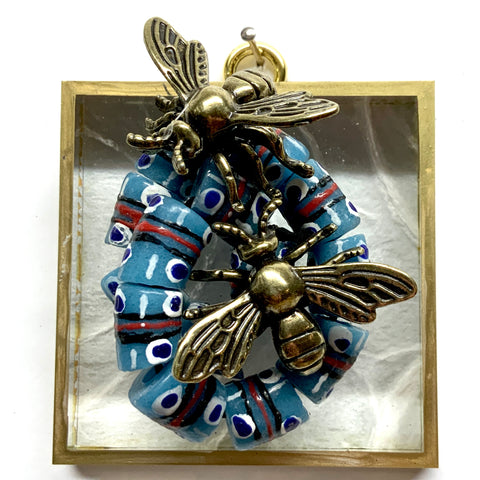Acrylic Frame with Bees on Beads / Slight Imperfections (3