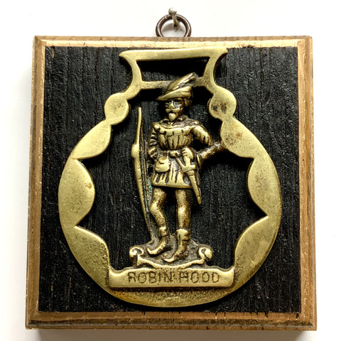 Bourbon Barrel Frame with Horse Brass (4.5