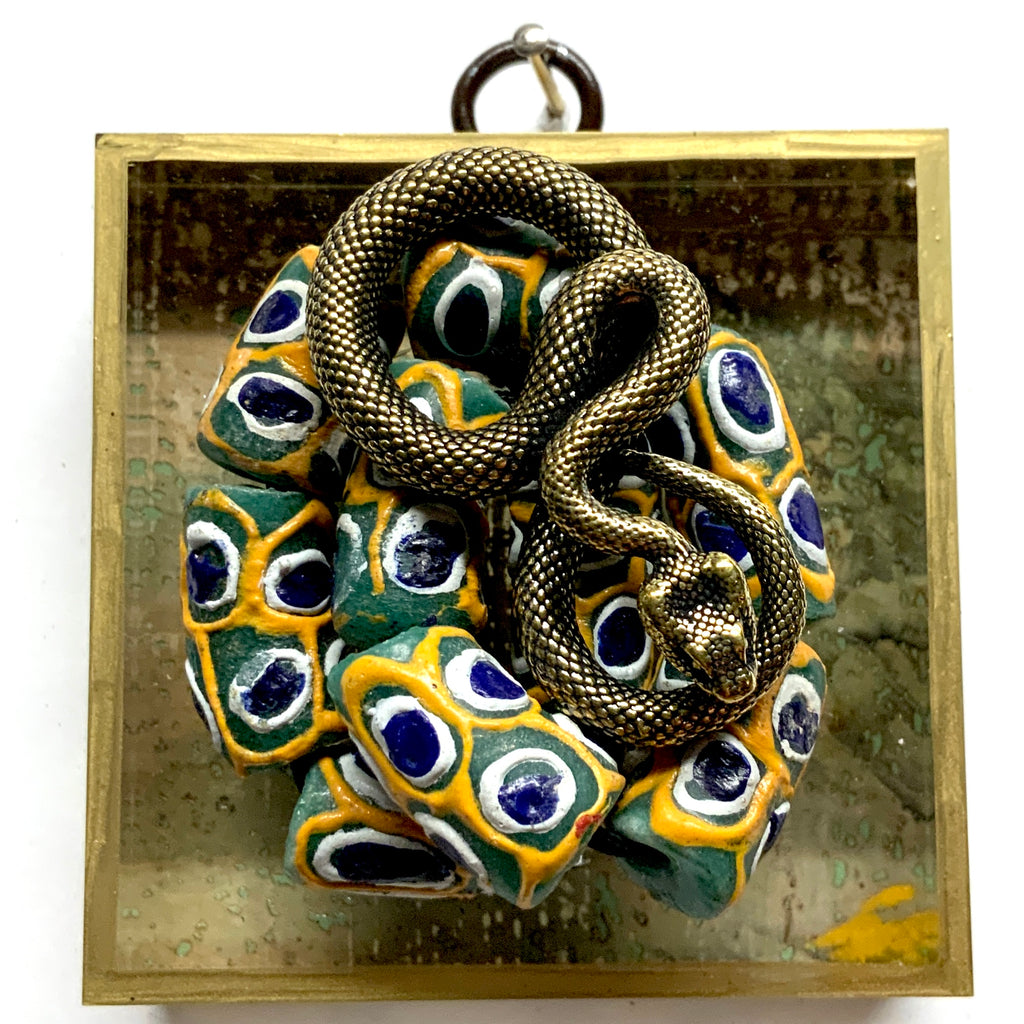 Acrylic Frame with Snake on Beads / Slight Imperfections (3