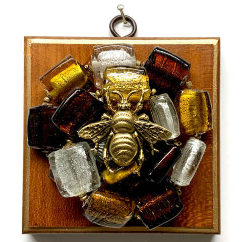 Wooden Frame with Grande Bee on Necklace (4