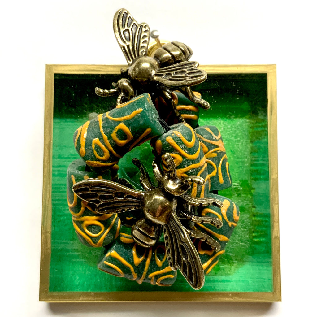 Acrylic Frame with Bees on Beads / Slight Imperfections (3