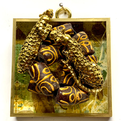 Acrylic Frame with Leopards on Beads / Slight Imperfections (3