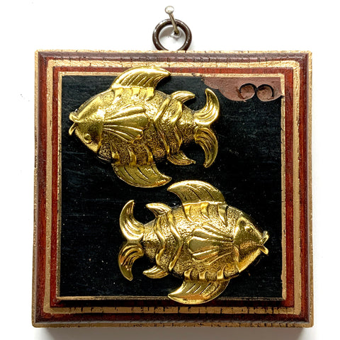 Red Waxed Frame with Fish on Coromandel (4