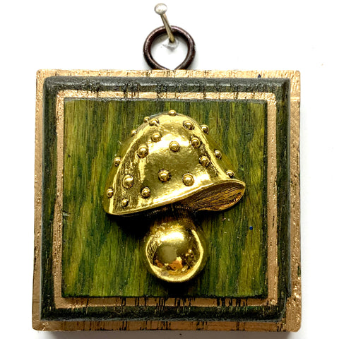 Green Waxed Frame with Mushroom (2.75
