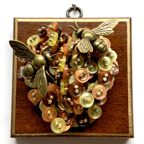 Wooden Frame with Bees on Necklace (4