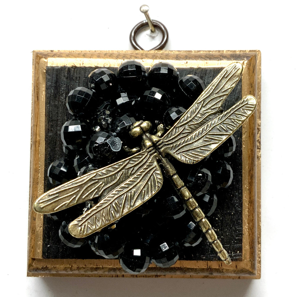 Bourbon Barrel Frame with Dragonfly on Necklace (3.25