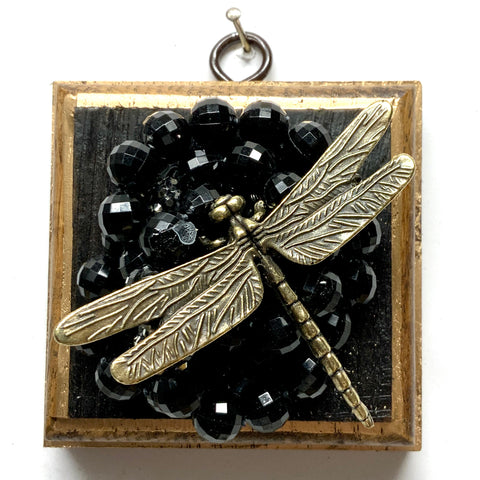 Bourbon Barrel Frame with Dragonfly on Necklace (3.25