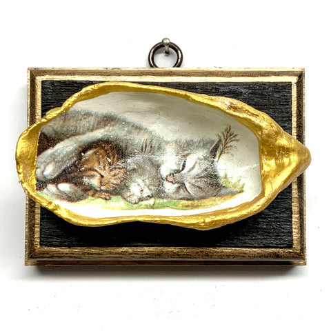 Bourbon Barrel Frame with Kitten Oyster Shell (4.25