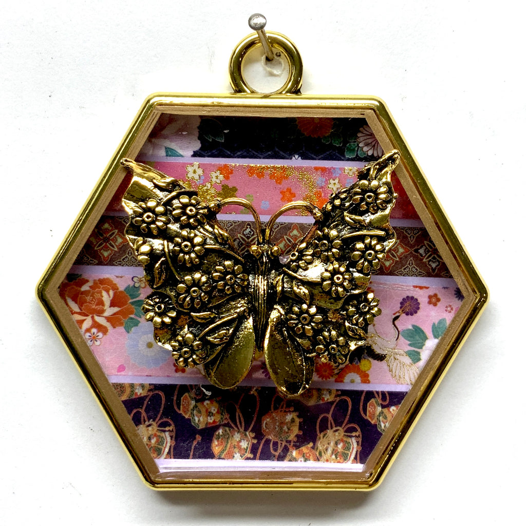 Acrylic Frame with Butterfly / Slight Imperfections (3.25