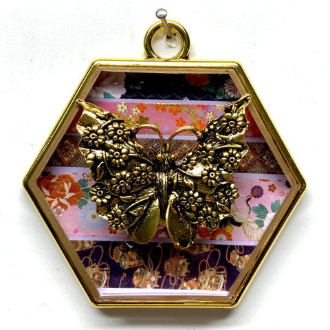 Acrylic Frame with Butterfly / Slight Imperfections (3.25