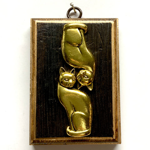 Bourbon Barrel Frame with Cats (3.25