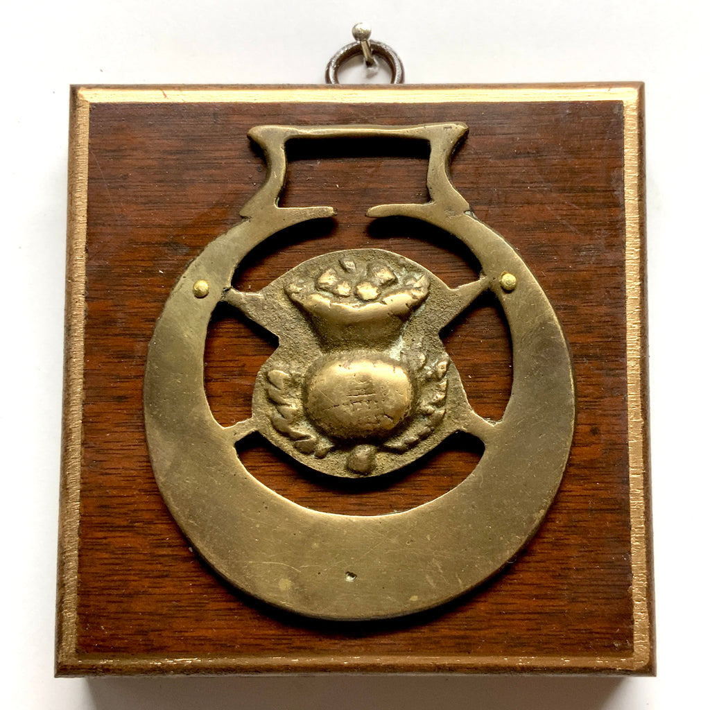 Wooden Frame with Horse Brass (4
