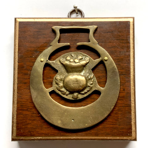 Wooden Frame with Horse Brass (4