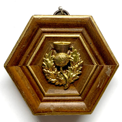 Wooden Frame with Thistle (3.5