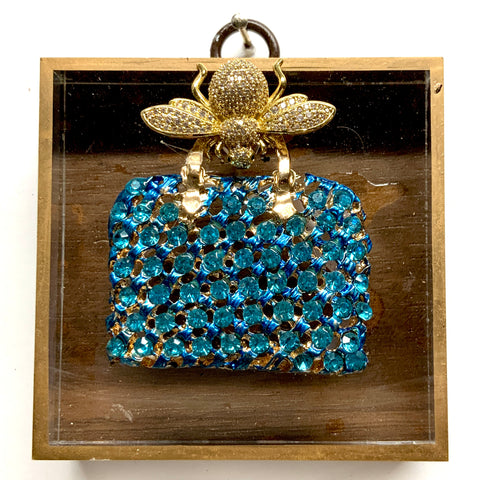 Acrylic Frame with Sparkle Bee on Handbag / Slight Imperfections (3