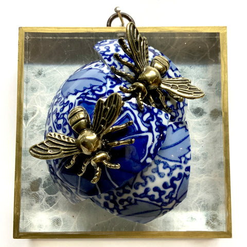 Acrylic Frame with Bee on Ceramic Ball Pieces / Slight Imperfections (4