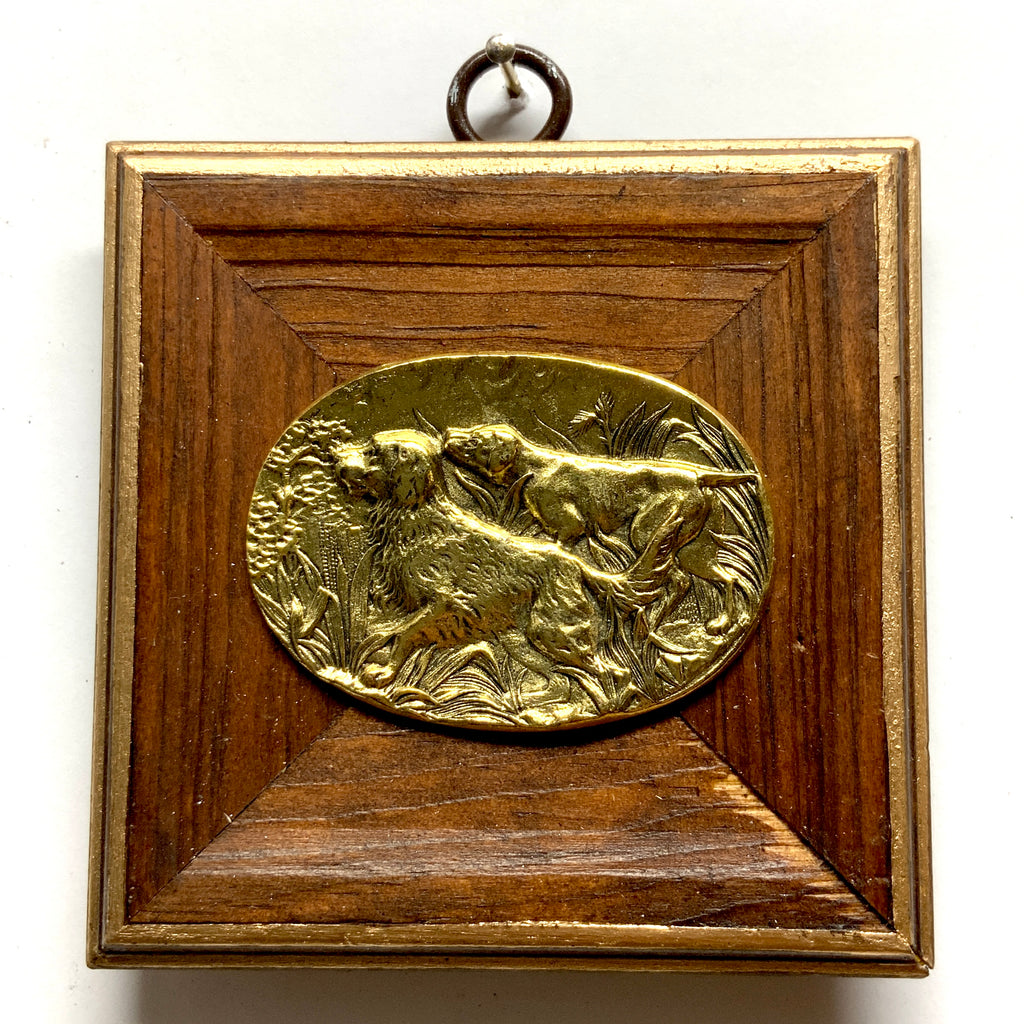 Wooden Frame with Sporting Dogs (3.75