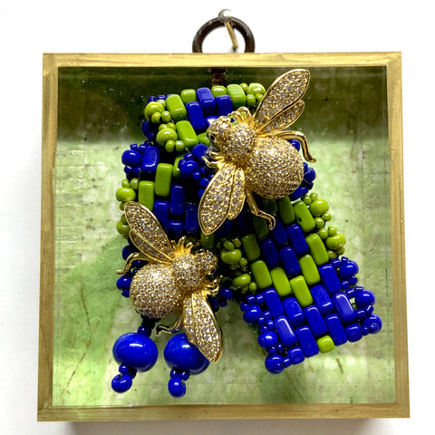 Acrylic Frame with Sparkle Bees on Beads / Slight Imperfections (3