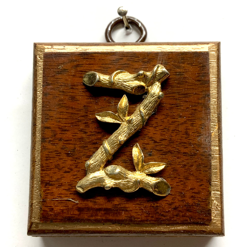 Wooden Frame with Z Brooch (2.5