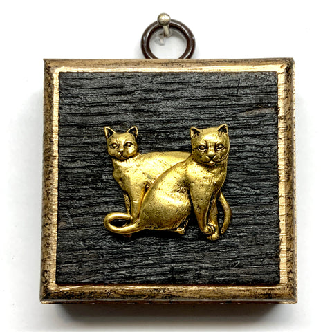 Bourbon Barrel Frame with Cats (2.75” wide)