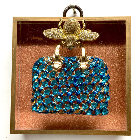 Acrylic Frame with Sparkle Bee on Handbag / Slight Imperfections (3