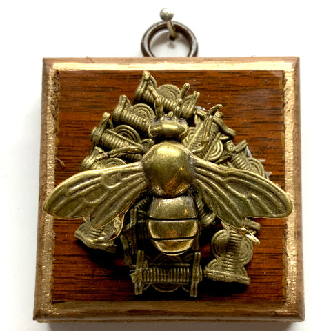 Wooden Frame with Bee on Necklace (2.5