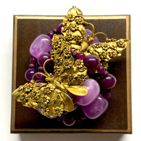Wooden Frame with Butterflies on Necklace (4