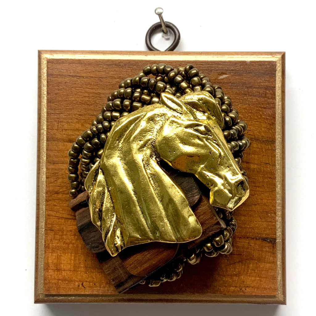 Wooden Frame with Horse on Necklace (4