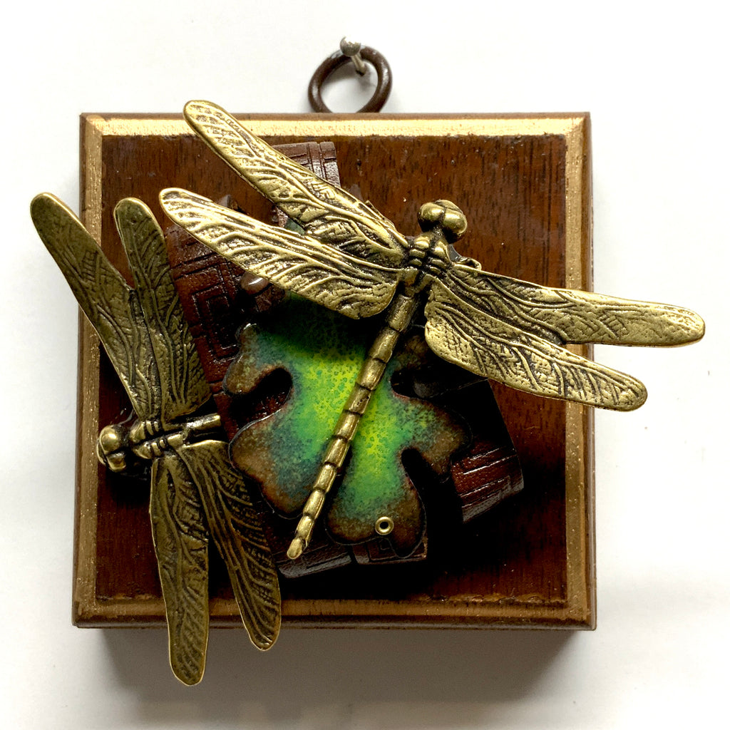 Wooden Frame with Dragonflies (3.25