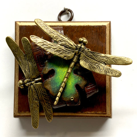 Wooden Frame with Dragonflies (3.25