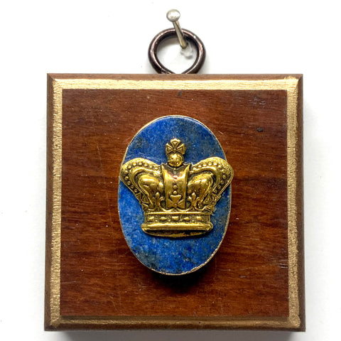 Wooden Frame with Crown on Lapis (2.5