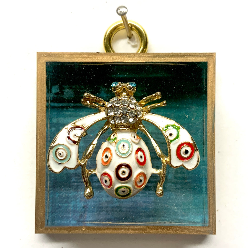 Acrylic Frame with Enameled Bee / Slight Imperfections (2