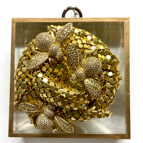 Acrylic Frame with Sparkle Bees / Slight Imperfections (3
