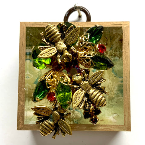 Acrylic Frame with Napoleonic Bees on Brooch / Slight Imperfections (2