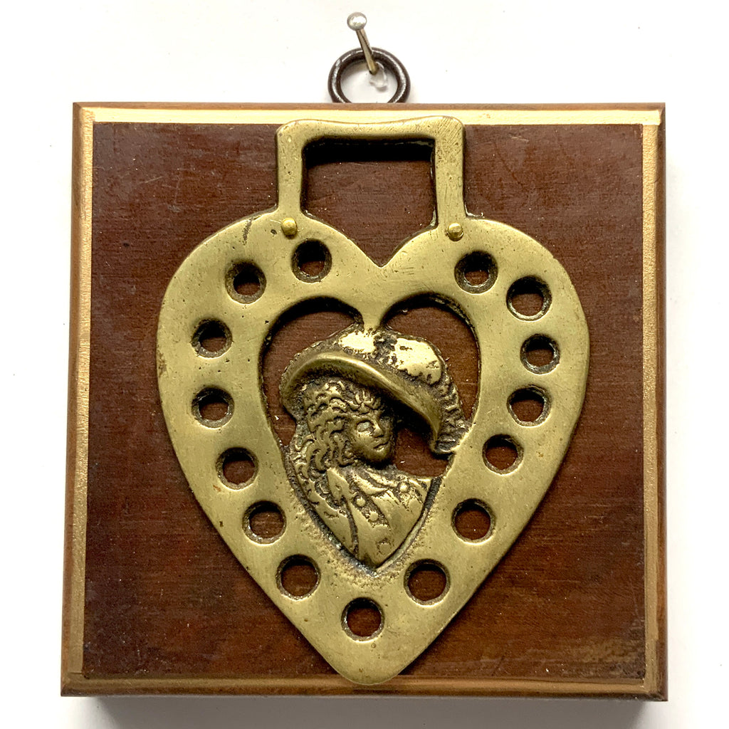Wooden Frame with Horse Brass (4