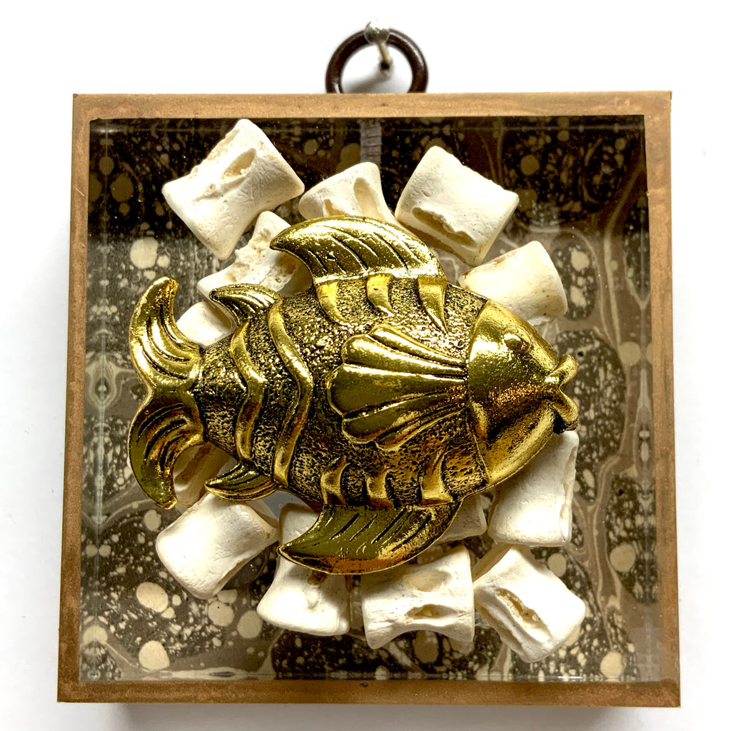 Acrylic Frame with Fish on Bone / Slight Imperfections (3